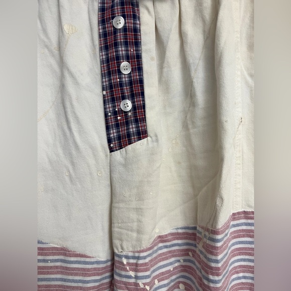 Free‎ People Tricia Fix $248 Patchwork Pants Polo Ralph Lauren Repurposed Artsy - Picture 5 of 9